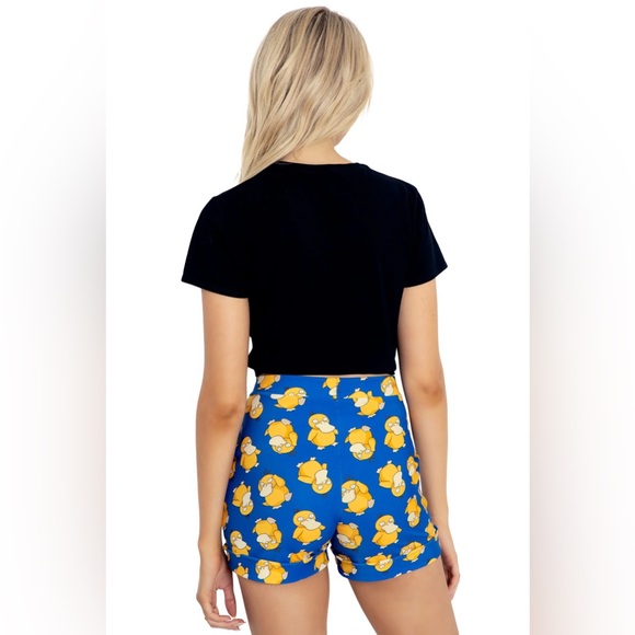 Psyduck Cuffed Shorts, Blackmilk size small - Picture 3 of 6